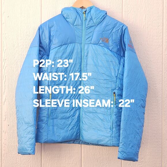 The North Face Puffer Hooded Jacket M Summit Series 800 Turquoise Granola EUC - Picture 2 of 11